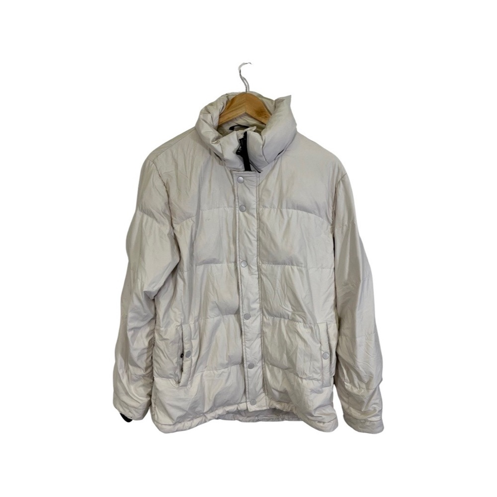TNA Super Puffer white down jacket size M